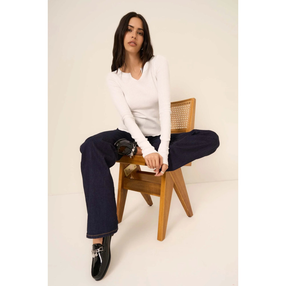 Mussola Comeback Notch Neck Long Sleeve