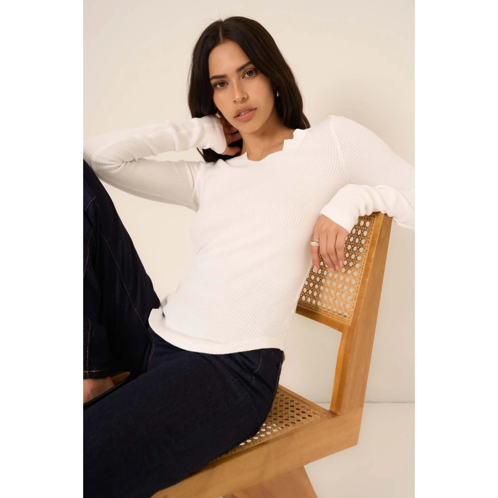 Mussola Comeback Notch Neck Long Sleeve