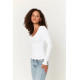 Shimmer Vibe Scoop Rib Long Sleeve