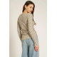 Mist Vibe Boat Neck Sweater Rib Long Sleeve
