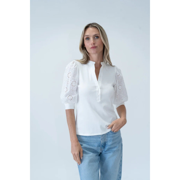 Astre Sleeve Knit Henley