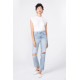 Taffetas High Rise Straight Jean