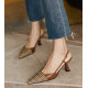 Warm Leather Kitten Heels
